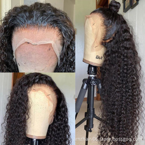Yeswigs Afro Kinky Curly Raw Peruvian Virgin Human Hair Wig Hd Full Lace Front Wigs Pre Plucked With Baby Hair For Black Women
